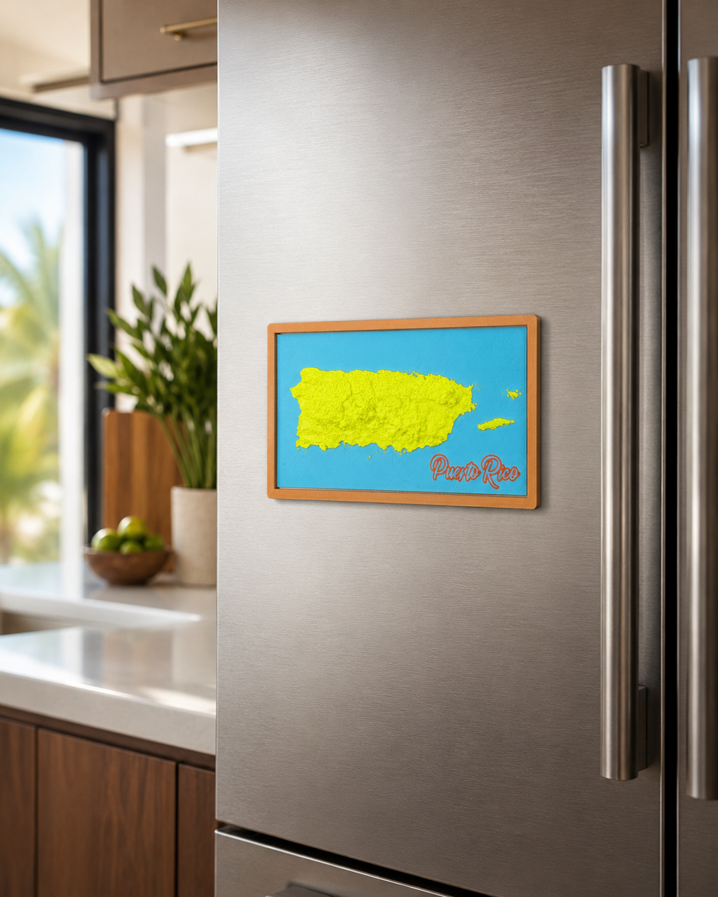 Puerto Rico 3D Topography Map - Wall Art