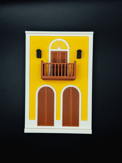 6" Old San Juan Colorful House Magnet – 3D Printed Puerto Rico Souvenir