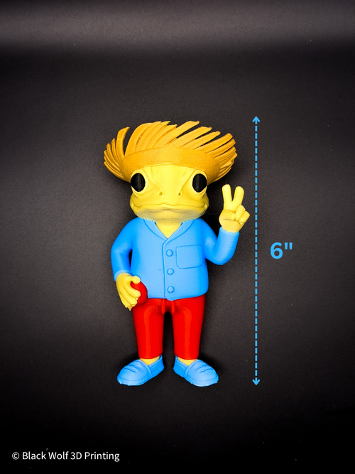 6" Puerto Rican “Sapo Concho” – 3D Printed Figure 🇵🇷