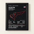 Austin 8 × 10 inch circuit art with Black frame, digital product representation