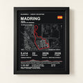 Madring 8 × 10 inch circuit art with Black frame, digital product representation