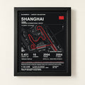Shanghai 8 × 10 inch circuit art with Black frame, digital product representation